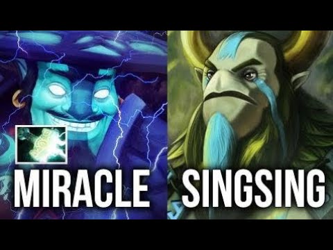 WTF BUILD DOTA2 Miracle- Storm Mjollnir vs SingSing Nature Prophet 9k MMR Dota 2