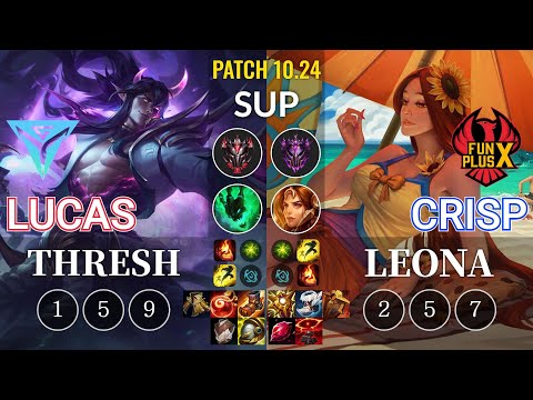 IGY Lucas Thresh vs FPX Crisp Leona Sup - KR Patch 10.24