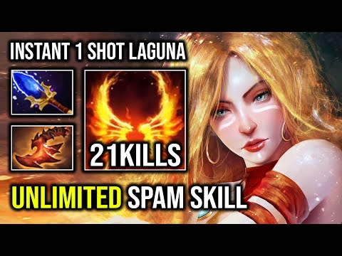 Unlimited Skill Spam 1 Shot Laguna Brutal Burst Damage Hyper Carry Lina Dota 2