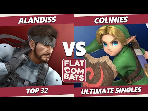 Flat Combats 3 Top 32 - AlanDiss (Snake) Vs. Colinies (Young Link) SSBU Smash Ultimate