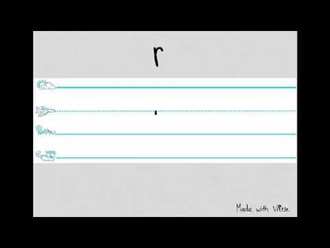 Cómo escribir la letra r minúscula