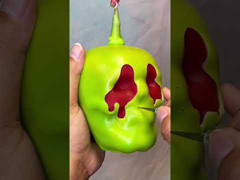 , title : 'Poison Apple Skull Candle Carving! Glow City Candles.'