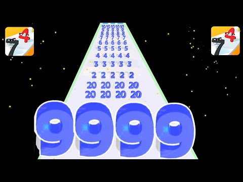 Number Master: Run and merge vs sticky numbers / number stack 2048 Gameplay New update level #3