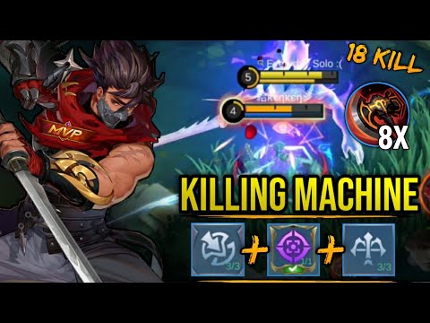 18 Kills!! Deadly Full Dmg Emblem Hayabusa!! Hayabusa Best Build in 2022 ~ Mobile Legends