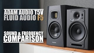 Video thumbnail for Fluid Audio F5 vs Adam Audio T5V  ||  Sound & Frequency Response Comparison by DSAUDIO.review