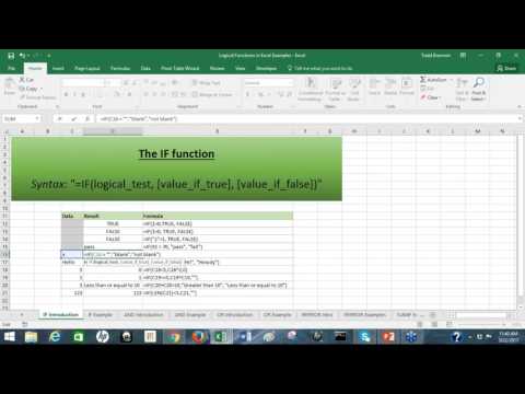 Logical Functions in Excel - with Todd Brannon