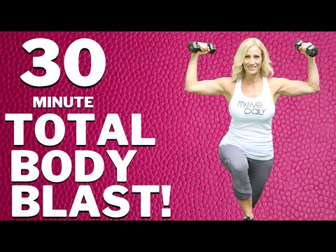 30 Minute Total Body Blast | Full Body Dumbbell Workout | Tracy Steen