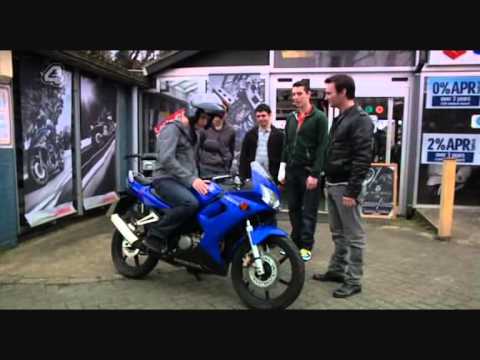 Inbetweeners Jay crashes Neil's motorbike