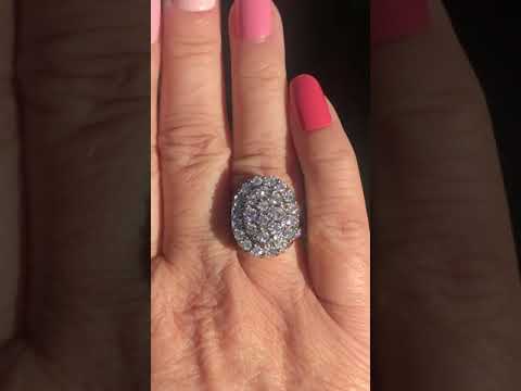 Modern 9ct Yellow Gold Diamond Cluster 1.25cts