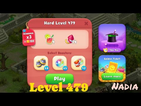 Gardenscapes Level 479🥀. No Boosters used