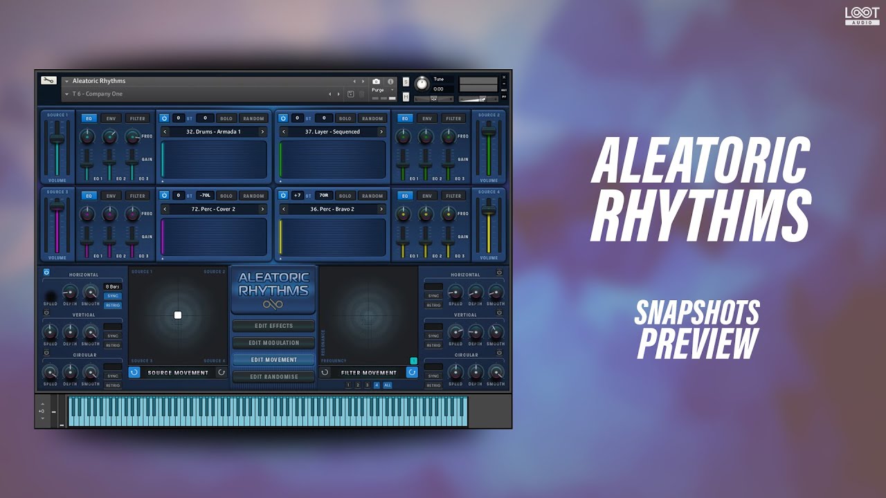 Aleatoric Rhythms // Kontakt // Cinematic Rhythm Pulses // Snapshots