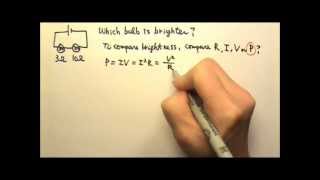 AP Physics 1 &amp; 2: Circuits 13: Compare Brightness of Light Bulbs