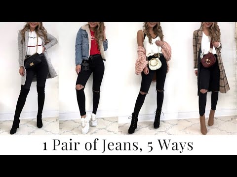 How to style 1 Jeans 5 Ways | Ft. Revolve, Lulus, Tobi