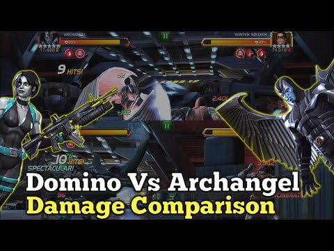 Domino Vs Archangel Damage Comparison | Best Potion Farmers? | Marvel Contest Of Champions