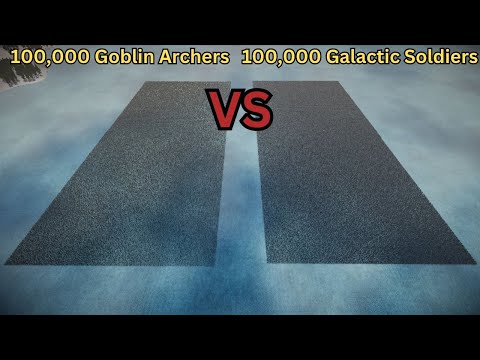 100,000 Goblin Archers Versus 100,000 Galactic Soldiers || Ultimate Epic Battle Simulator 2