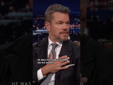 Matt Damon misunderstood #TomHolland’s “salute” while filming #TheOdyssey 😭 #FallonTonight
