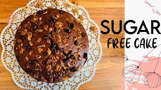 Sugar Free Cake Recipe | Chocolate Dates cake | How to make Sugar free Cake | Diabetic cake recipes