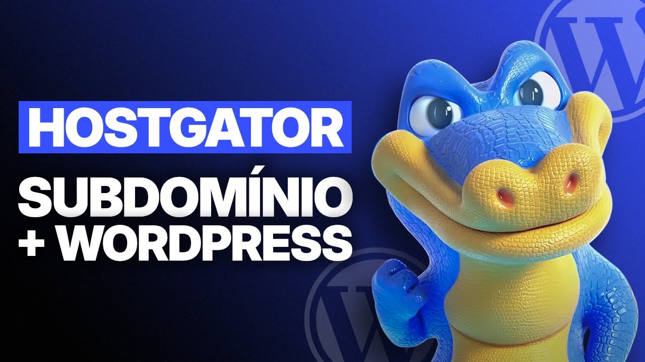 ✅ SUBDOMÍNIO HOSTGATOR - Como criar e instalar o WordPress #hostgator