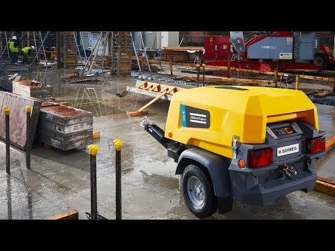 Watch how this Portable Air Compressor takes the vibration challenge! The New 8 Series, Atlas Copco
