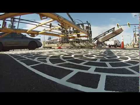 Stamped Asphalt Thermoplastic Crosswalk Duratherm