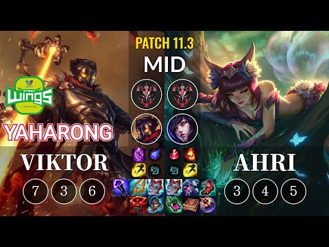 JAG Yaharong Viktor vs Ahri Mid - KR Patch 11.3