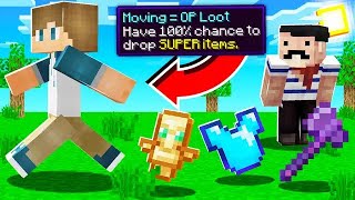 Download the video "Minecraft, but MOVING drops OP LOOT?!"