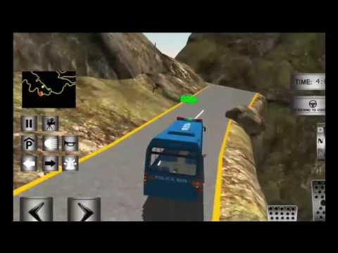 Off Road Police Bus Driving Video