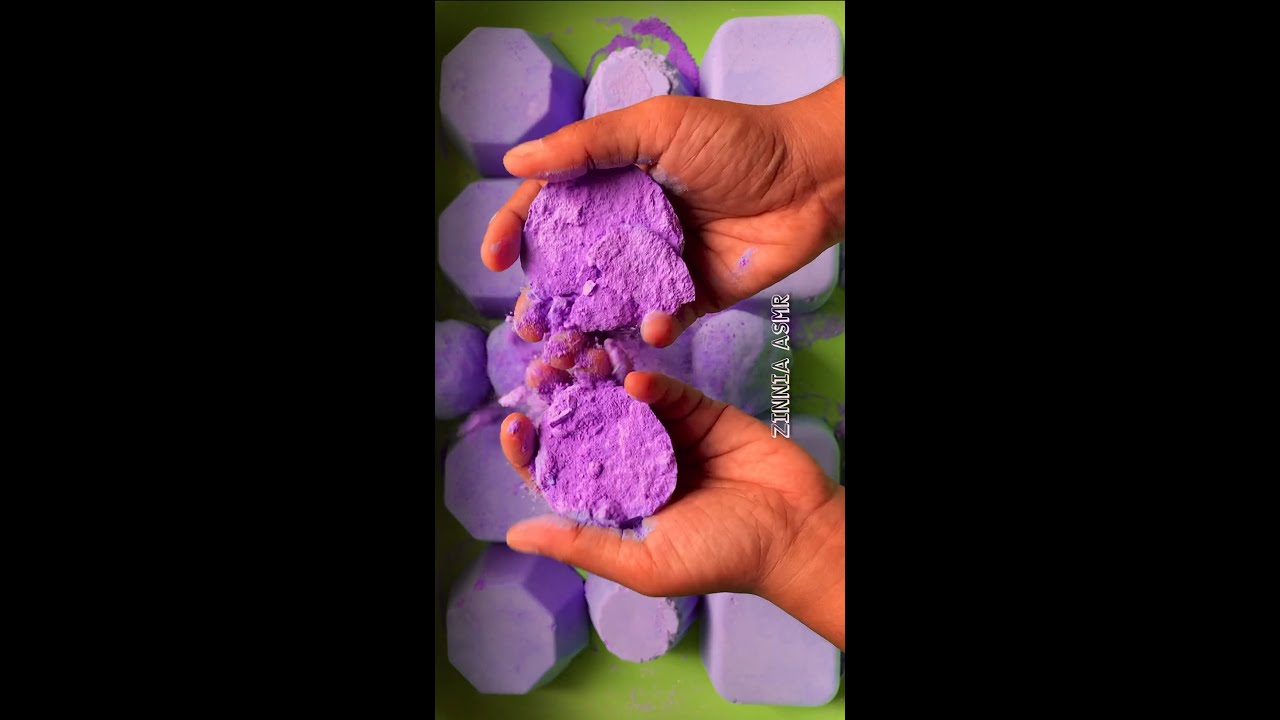 ASMR Shorts | Dusty Purple Gym Chalk Reforms Crush #zinniaasmr | video link in Description