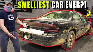Cleaning The SMELLIEST Car Ever! | First Detail in 26 Years | Car Detailing Restoration