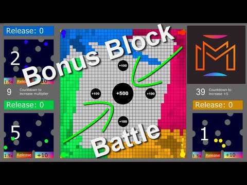Bonus Block Battle! Episode 13 - Territory War Algodoo Marble Race