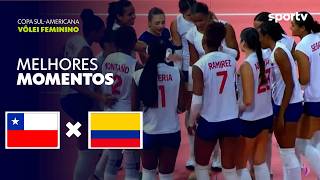 CHILE 0 X 3 COLÔMBIA | MELHORES MOMENTOS | COPA SUL-AMERICANA DE VÔLEI FEMININO | ge.globo