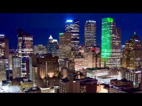 Pittsburgh Timelapse-Hyperlapse Night Drone 4K
