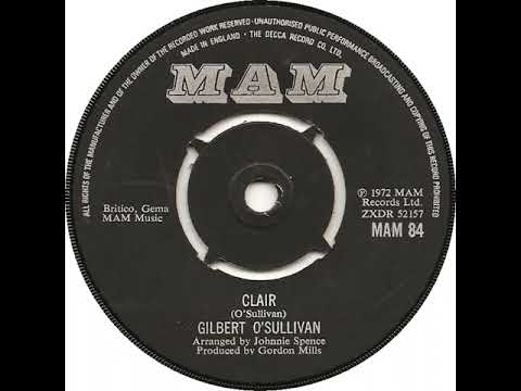 UK New Entry 1972 (201) Gilbert O'Sullivan - Clair