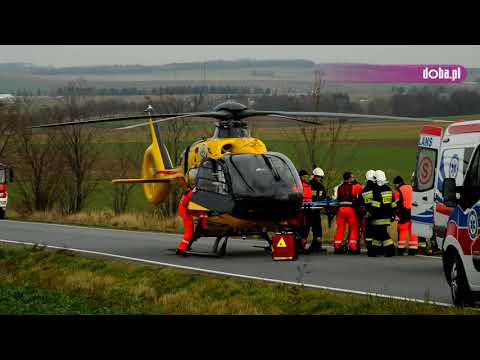 25.11.2017 Wypadek droga Ząbkowice - Ciepłowody