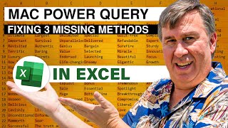 Excel for Mac - Power Query Three Missing Connector Workarounds - Episode 2597