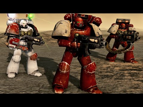 CLASSIC BATTLE! Blood Ravens vs Orks - Men of War: Warhammer 40k Mod (4K)