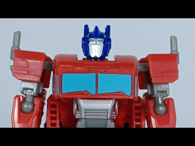 Vídeo relacionado con Transformers Figuras EarthSpark - Figura Cambiador de Giro Optimus Prime de 20 cm con Figura de Robby Malto de 5 cm - A Partir de 6 años