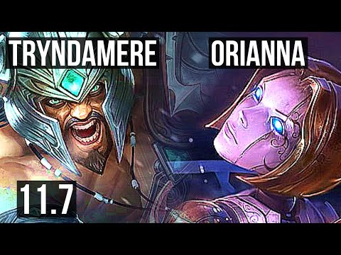 TRYNDAMERE vs ORIANNA (MID) | 5/0/5, 1100+ games, 1.3M mastery | EUW Master | v11.7