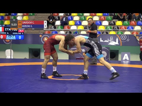 1/4 FS - 57 kg: G. DAVIDOVI (ITA) v. S. KIZILTAS (TUR)