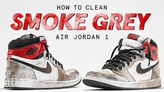 How to Clean Suede Air Jordan 1 Smoke Grey