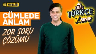 Cümlede Anlam Testi Çözüyoruz! (Zor Soru Çözümü) | 7. Sınıf Türkçe #18 Hız Yayınları Ortaokul