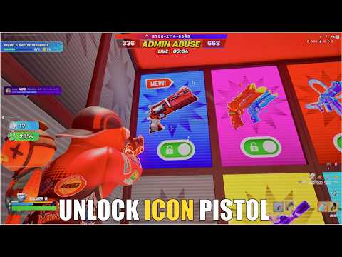 SUPER RED VS BLUE TYPICAL GAMER MAP FORTNITE - UNLOCK ICON PISTOL