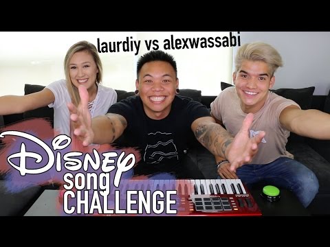 Disney Song Challenge - LaurDIY vs Alex Wassabi | AJ Rafael