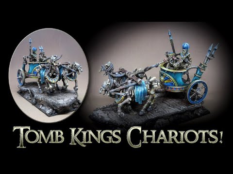 How to paint a Tomb Kings Chariot with oils