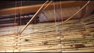 Weaving a rush floor mat