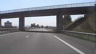 preview picture of video 'A-71 17 km north of Clermond-Ferrand with ancient vulcanos in l'Averne France'