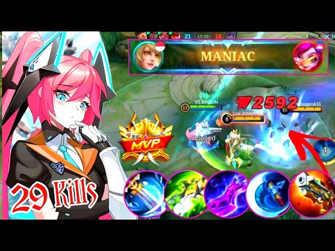29 Kills + Maniac !! Layla Build Full Critical Damage ~ Build Top 1 Global Layla ~ MLBB