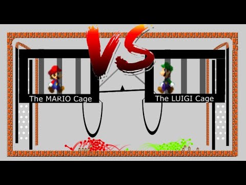mario vs luigi - mario marble race - mario party maker -  marble race  - algodoo