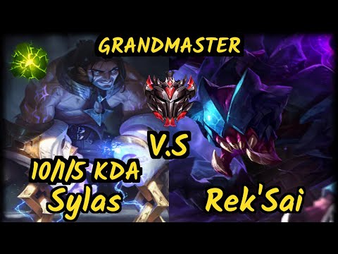 Pride (SYLAS) vs REK'SAI - 10/1/5 KDA JUNGLE GAMEPLAY - EUW Ranked GRANDMASTER