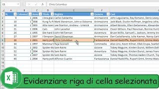 Tutorial Excel #33 - Evidenziare riga della cella selezionata